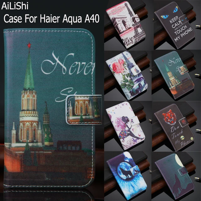 Best Offers AiLiShi Factory Direct! Case For Haier Aqua A40 Luxury Flip Fashion Leather Case Stand Cover Painted Phone Bag Wallet Card Slot
