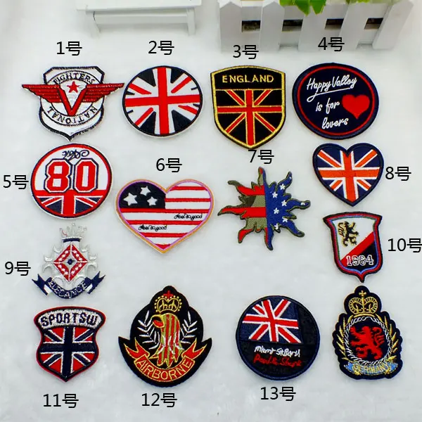 Customize Chinese Style Iron On badges Custom Clothes badge Apparel Sewing Applique Embroidered
