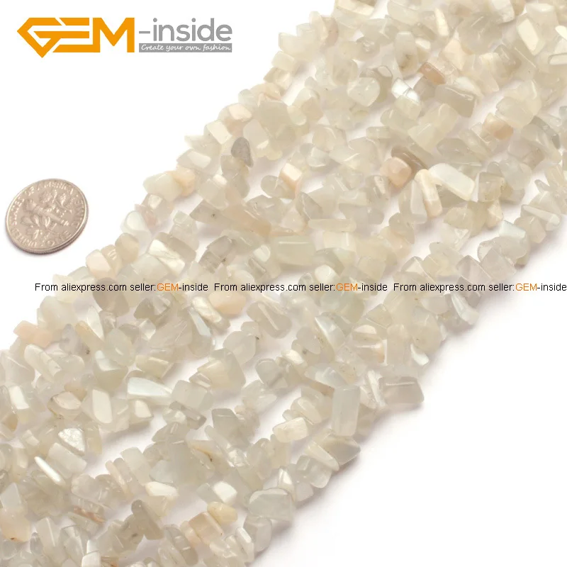 Moonstone Chips  Beads Fashion Jewelry Beads Grave...