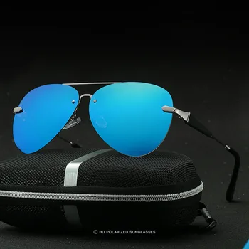 

Xiasent new men's metal polarized sunglasses classic sunglasses frameless models colorful series color film sunglasses UV400