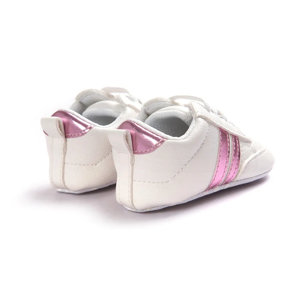 Искусственная кожа мягкая подошва противоскользящая кожаная спортивная обувь для первых шагов мягкая подошва модная обувь для новорожденных детская спортивная обувь