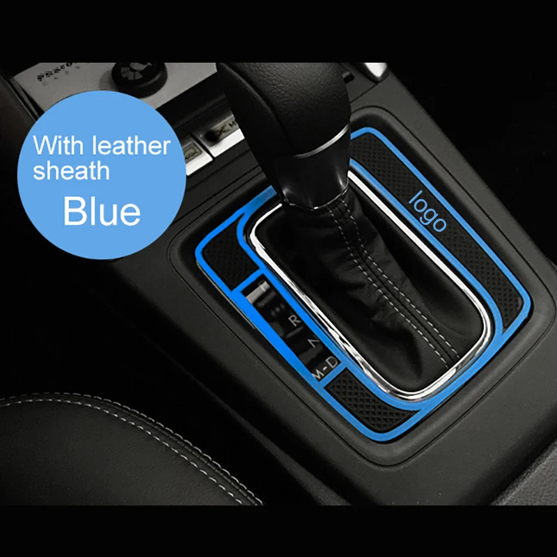 

QHCP 1Pcs Latex Gear Shift Anti-Slip Mat Silicone Car Non-slip Gear Panel Decoration For Subaru Forester Legacy Outback XV 2015+