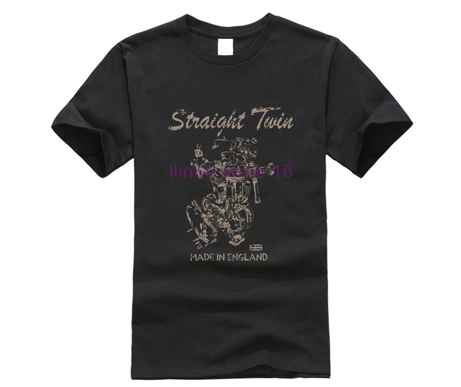2019 Fashion Damen T Shirt Straight Twin Classic American Motorcycle Fans Frauen Cafe Racer London Motorrad Tattoo Tee shirt | Мужская
