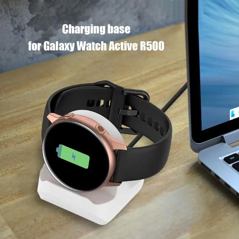 Силиконовая Подставка для зарядки док-кабель для samsung Galaxy Watch Active 40 мм R500 Смарт-часы зарядное устройство Держатель для активных 40 мм R500 Новинка