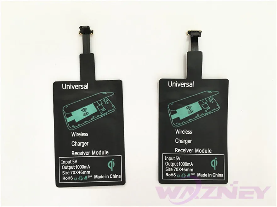 500pc 유형 C 8 핀 마이크로 usb 안드로이드 범용 Qi 무선 충전기 수신기 삼성 안드로이드 아이폰에 대한 코일 어댑터 충전