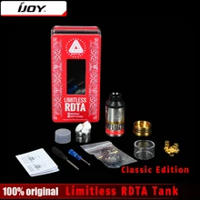 Оригинал Ijoy БЕЗГРАНИЧНЫЕ RDTA Classic Edition Распылитель 6.9 мл Инновационные Стороны Заполнить бак 25 ММ с предварительно установленной postless палубы Бака