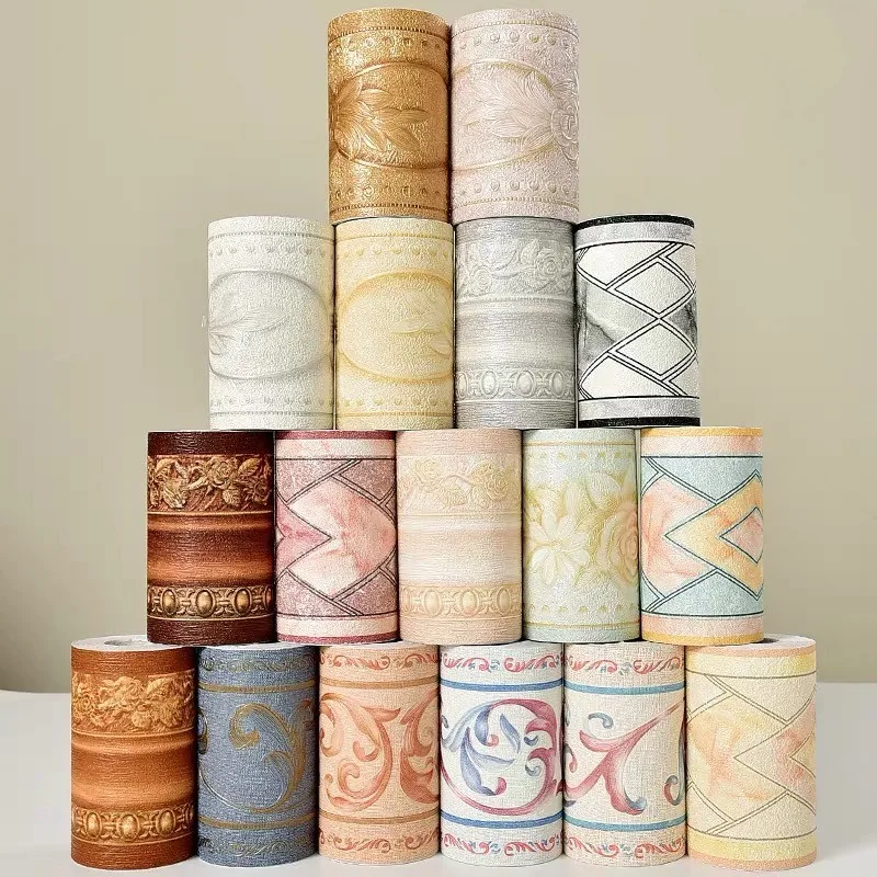 

3D Embossing Waist line Wall Sticker Self-adhesive Baseboard kitchen bedroom restaurant Decal Home room Decoration Wallpaper