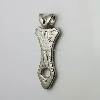 

(KBA01) 50pc Western Engraved Concho Necklace Pendant Adapter Silver