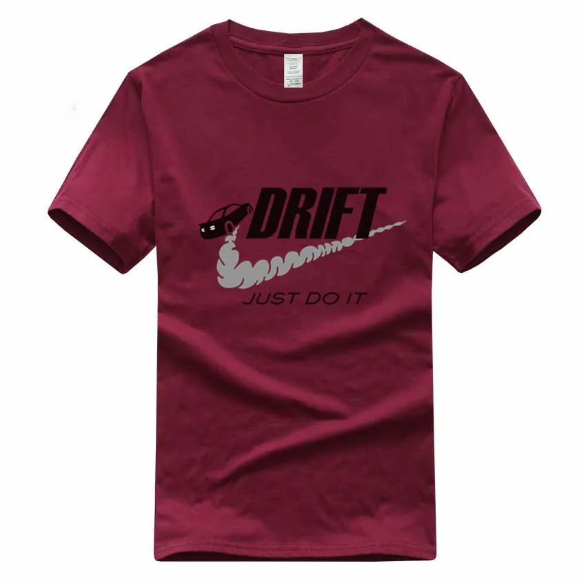 Просто Дрифт это забавный евро размер хлопок футболка Летняя Повседневная с круглым вырезом коротким рукавом футболка для мужчин и женщин GMT108