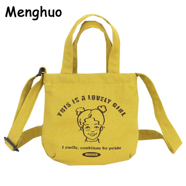 Menghuo 2018 New Canvas Casual Korean Shoulder Tote Bag Mini Single