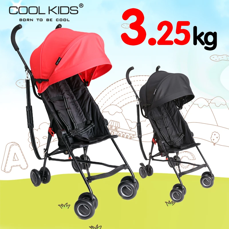 

3.25KG stroller child hand push umbrella car ultra light portable folding can sit half lay baby stroller