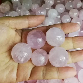 

Bulk Wholesale Customized Natural Pink Rose Quartz Crystal Ball 20-50mm Crystal Sphere LXM