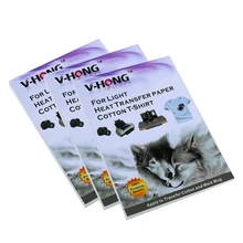 A4 струйная печать железа теплопередачи бумага для футболки одежды хлопок