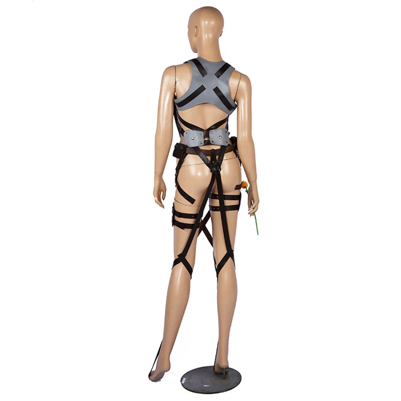 CosZtkhp Hot Anime Attack On Titan Cosplay Shingeki No Kyojin Jacket Recon Corps Leather Skirt Hookshot Belts Suspenders Ackerman Costume -Zentai shop online HTB1S3m1adfvK1RjSspoq6zfNpXaZ.jpg