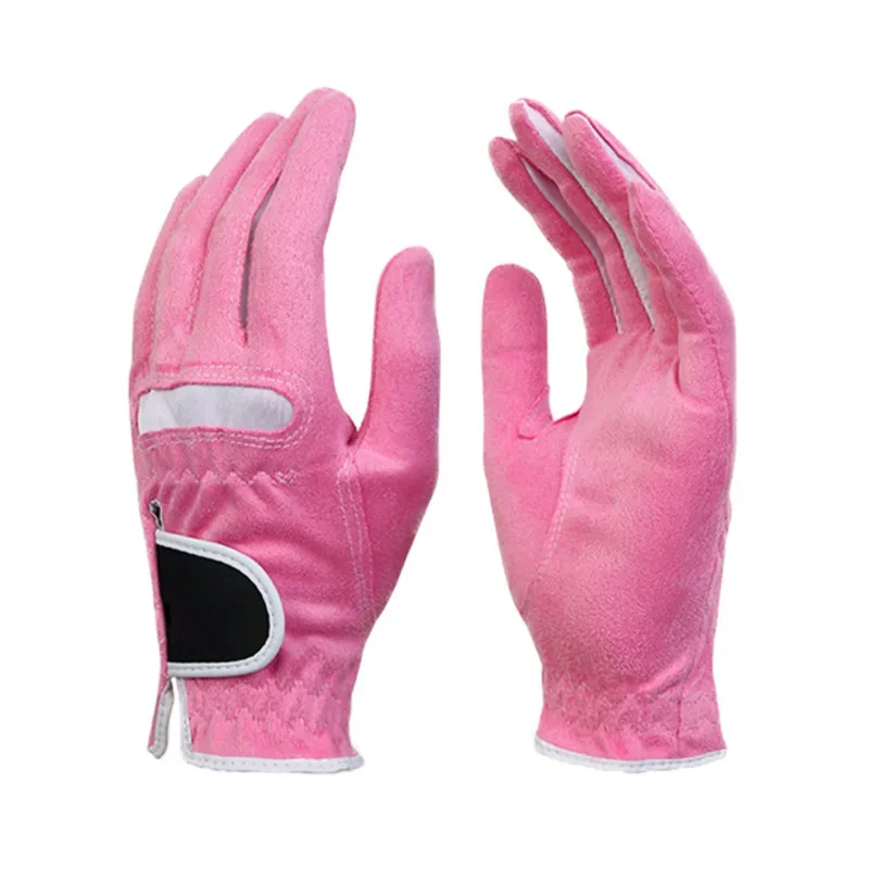 

1 pair Newest Microfiber Womens Golf Gloves Soft Fit Sport Grip Durable Gloves Anti-skid Breathable Sports Gloves