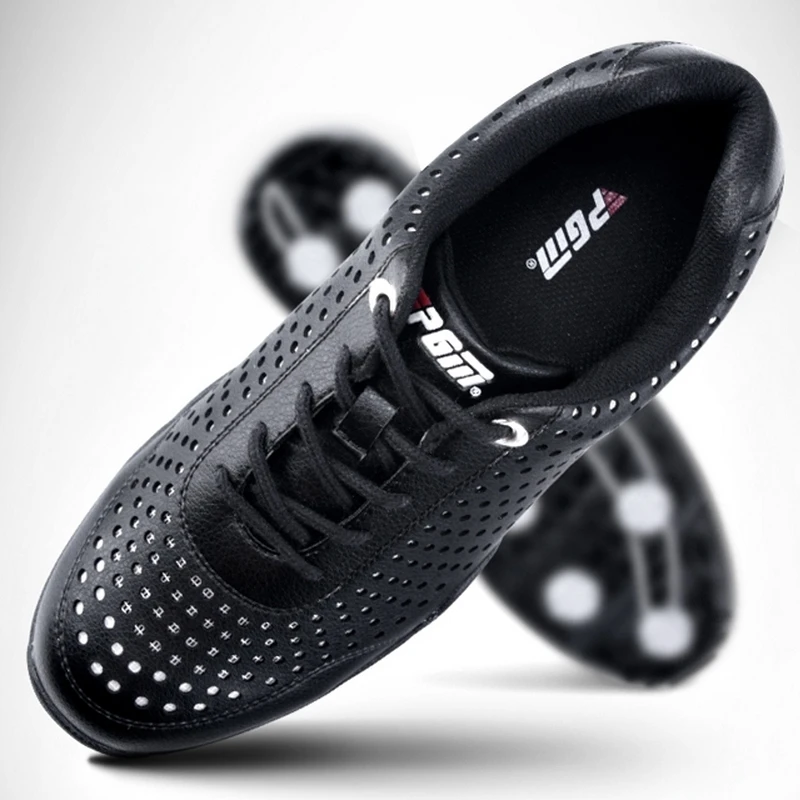 

Pgm Breathable Golf Shoes for Men Skid Resistant Leather Training Shoes Professional Cushion Mesh Trainers Shoes AA10101