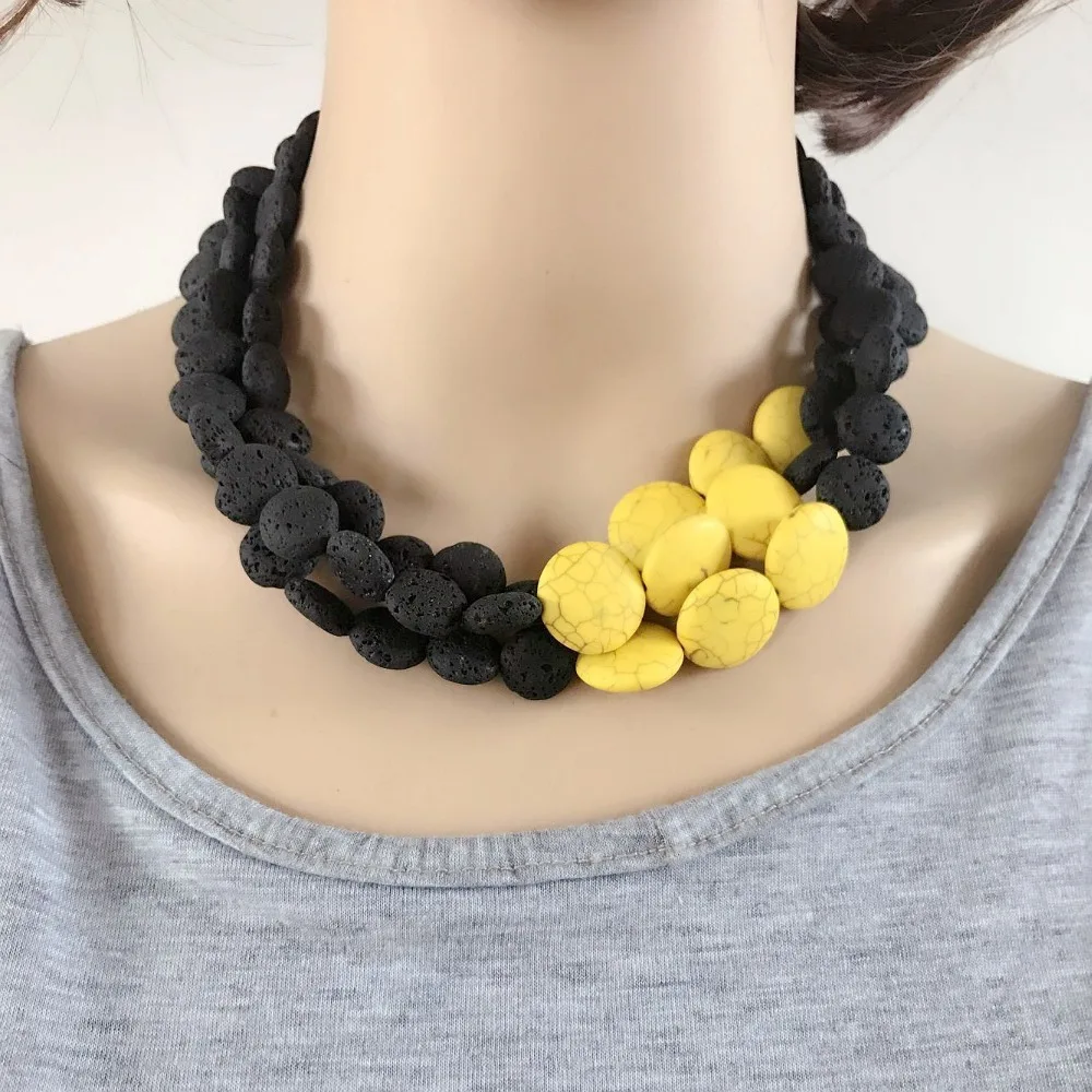Каменное ожерелье новое модное массивное ожерелье|stone necklace|fashion statement necklacestatement
