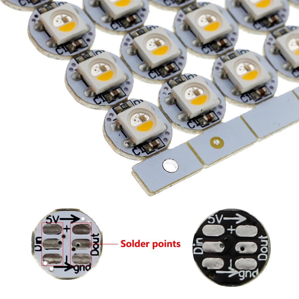 WS2812B SK6812 RGB RGBW RGBWW WWA светодиодный чип с печатной платой радиатора DC5V встроенный IC