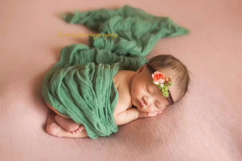 Мятный новорожденный марли обертывание реквизит для фотосъемки детский Пеленальный мешочек кокон слой ткани 90*90 см