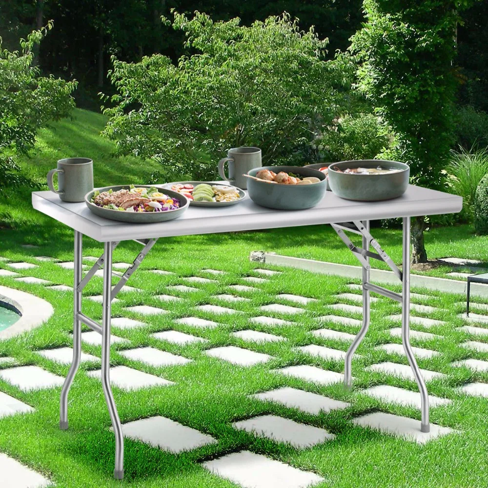 Giantex Details about Stainless Steel Folding Work Table 48\