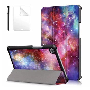 

Printed PU Leather Magnetic Smart Stand Case For Huawei Mediapad M5 8.4 SHT-AL09 SHT-W09 Tablet Protective Cover+film pen