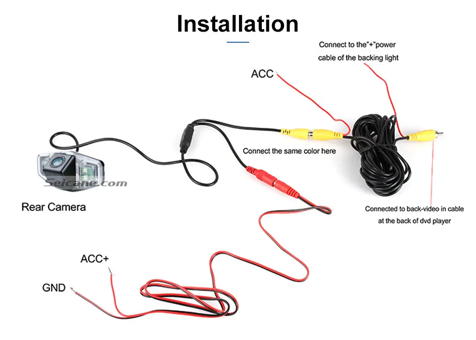 Seicane обратная парковочная камера для honda accord 7 2003-2007 камера заднего вида ccd Водонепроницаемая камера с широким углом водонепроницаемый