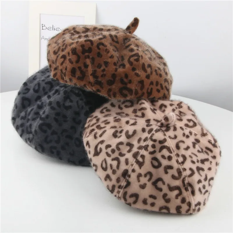 

New Fashion Leopard Kids Beret Hat Winter Spring Baby Girl Berets Girls Caps Hats Accessories Toddler Boy Girl Babys Hat
