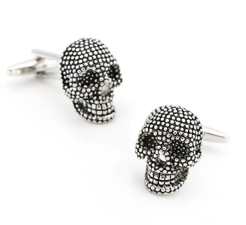 Запонки с черепом сахарные мертвецы Скелет Дизайн гипербола стиль запонки - Окраска металла: 2
