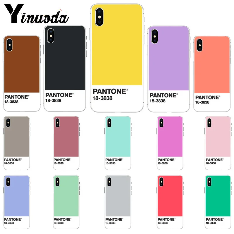 

Yinuoda Caliente Pantone TPU Soft Rubber Phone Case Cover for Apple iPhone 8 7 6 6S Plus X XS MAX 5 5S SE XR 11 11pro 11promax
