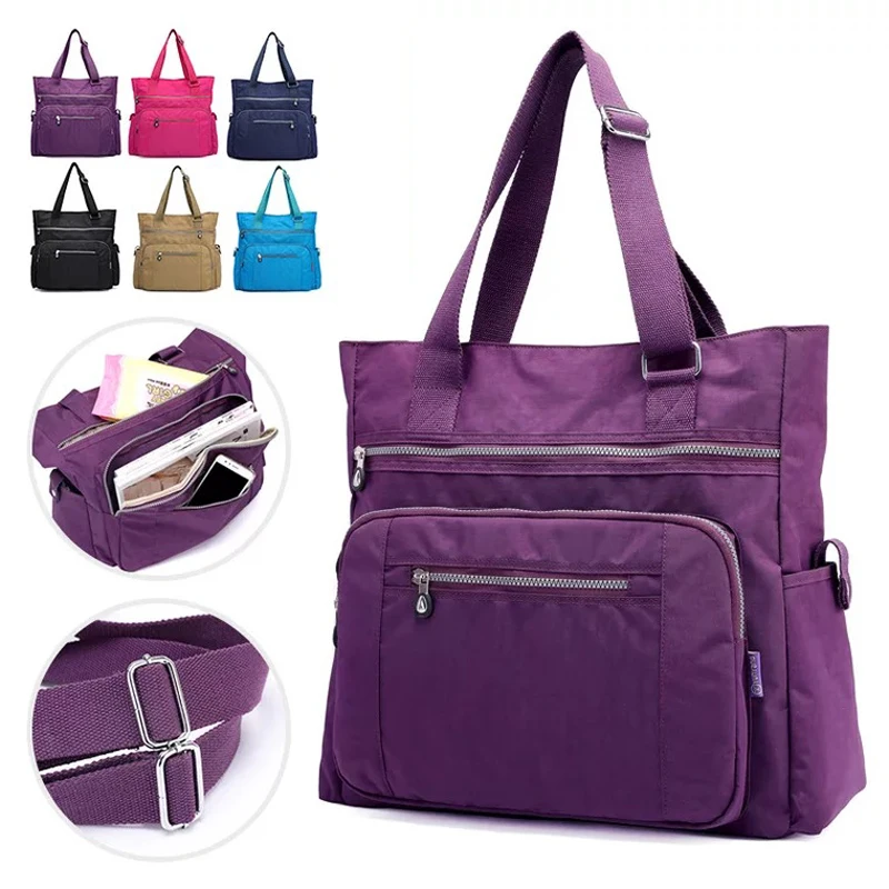 

Women Top-handle Shoulder Bag Designer Handbag Famous Brand Nylon Female Casual Shopping Tote Hobos Waterproof Big Bag
