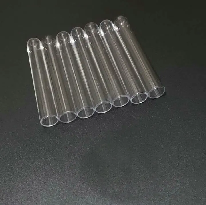 100pcs/lot 12x100mm round bottom Plastic test tubes without stopper for kinds of Laboratory