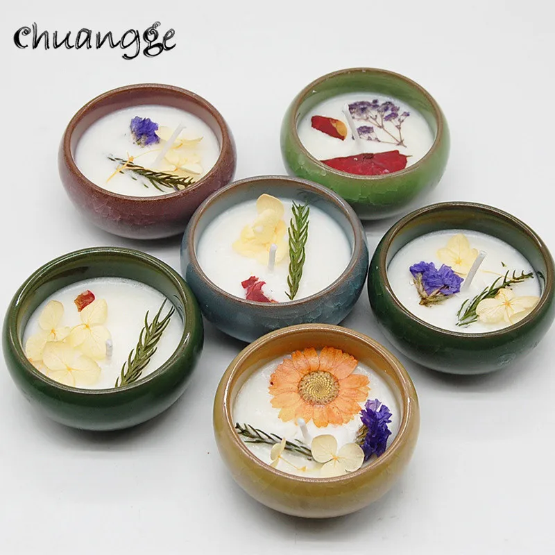 

CHUANGGE 2 pc Scented Candles Soy Wax Birthday Gift Aromatherapy Romantic Fragrance Home Decorative Wedding Candles Lotus Flower
