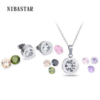 

NEW Fashion Wedding Jewelry Set Necklace Full Shining Crystal Choker Necklace Earring For Women