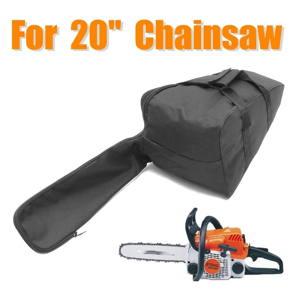 DWZ Portable 20 Chainsaw Carrying Bag Case Protective Holdall Box Chain Saw Black