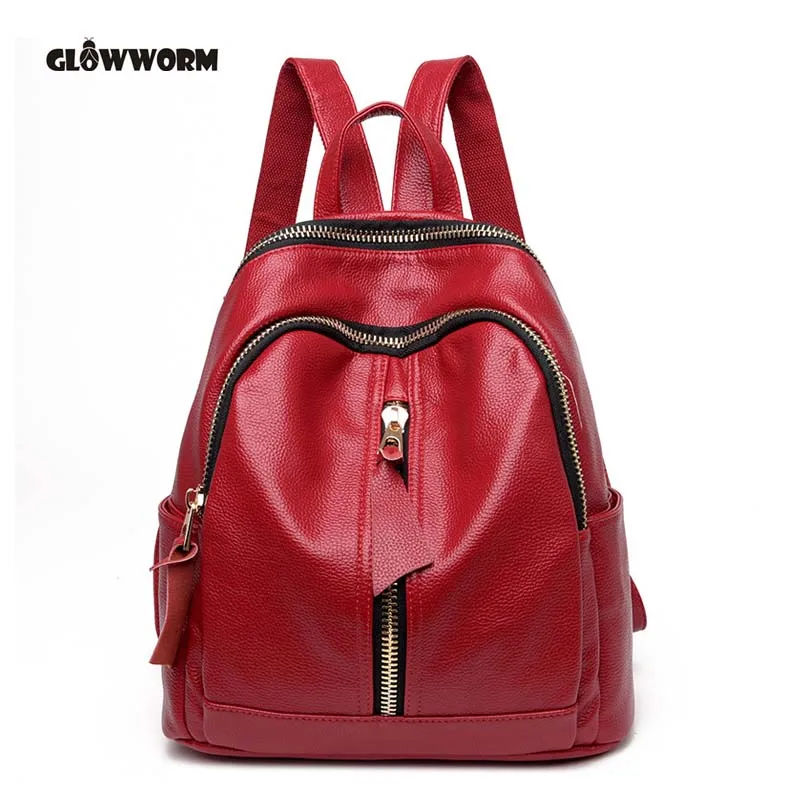 2017 New Arrival Genuine Leather Bag Women Backpacks Real Leather Backpack Preppy Style Girl School Bags