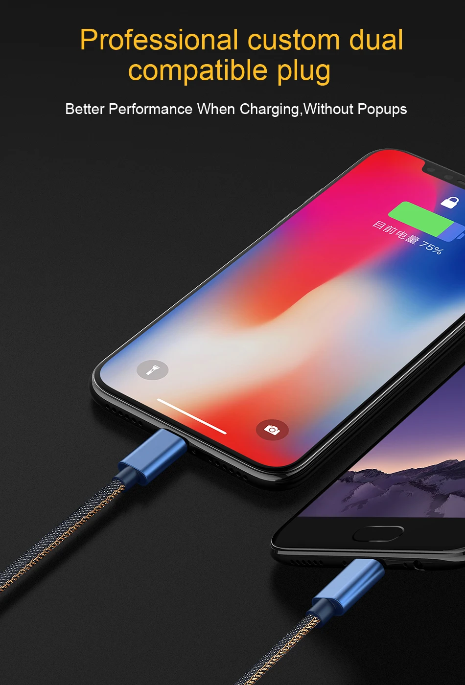 GUSGU 2 в 1 для Apple iPhone кабель+ микро USB кабель для телефона зарядное устройство Провода кабели синхронизации данных для iPhone samsung Galaxy Andorid Кабо