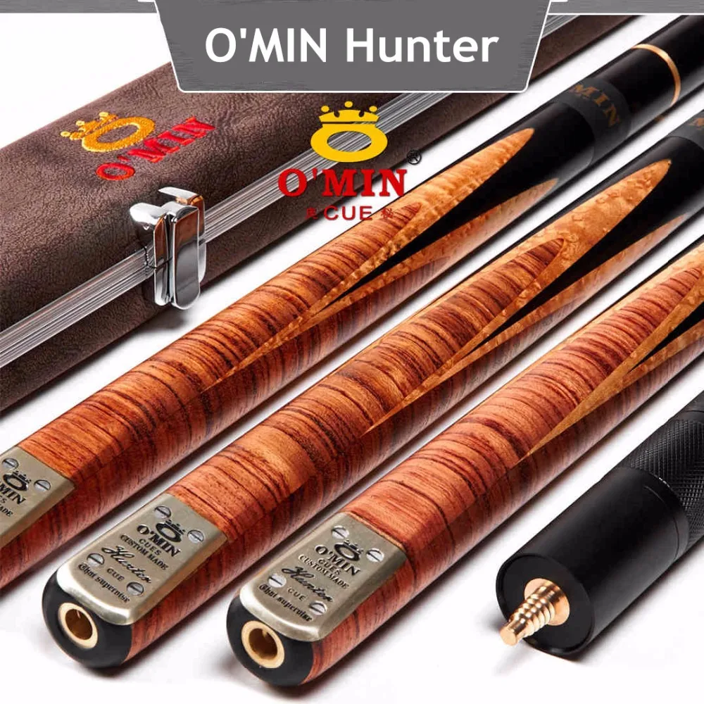 

OMIN Snooker Cue, Model Hunter, The Peakedness Level,145cm Length, 10mm Cue Tip, 3/4 Jointed cues, Handmade Billiard Stick,