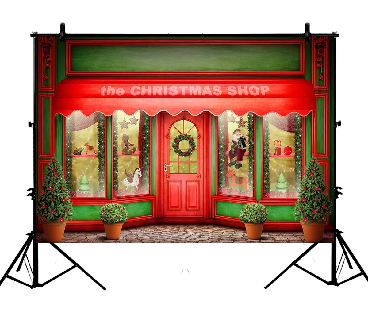 

5x7ft Christmas Store Xmas New Year Toys Gifts Winter Polyester Photo Background Portrait Backdrop