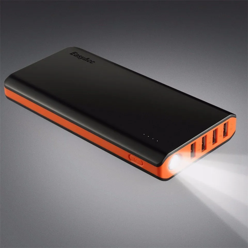 20000 мАч Запасные Аккумуляторы для телефонов Портативный Зарядное устройство с фонариками 4 двойной Порты USB Quick Charge внешний Батарея для iphone Sumsung