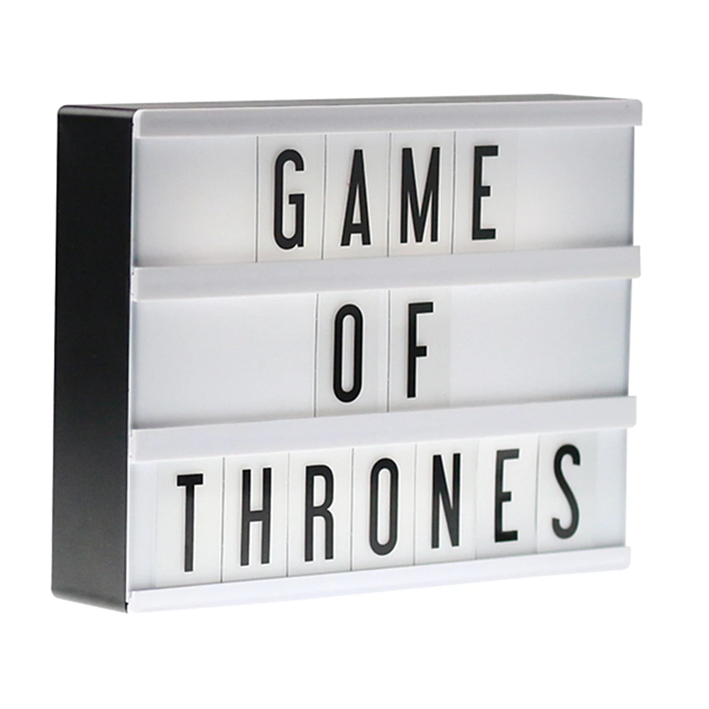 Chi-buy LED 시네마 라이트 박스 A5 시네마틱 라이트 박스 홈 인테리어 주방 파티 크리 에이 티브 선물 DIY 레터 시네마 라이트 박스