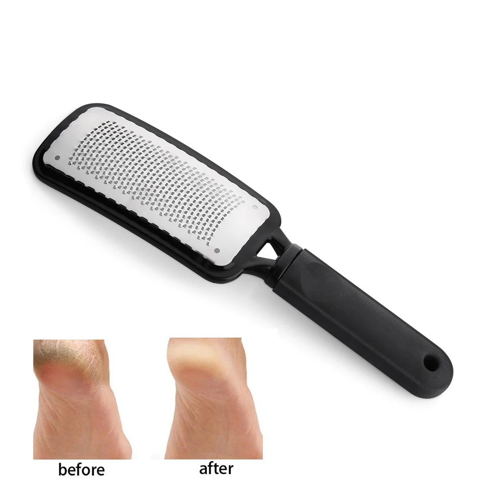 

1 Pcs Professioanl Foot Rasp File Pedicure Callus Remover Hard Dead Skin Scrubber Black Stainless Steel Pedicure Tools