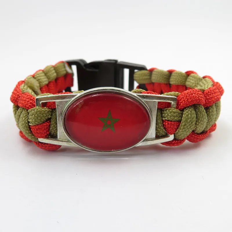 

fashion love morocco National flag Bracelets Charm handmade morocco bracelets & bangles for Women and men morocco flag