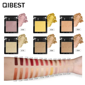 

QIBEST Brand Makeup Set Single Eyeshadow Pallete Matte Pearl Light Glitter highlight Eye shadow Palette Sunset Cosmetic