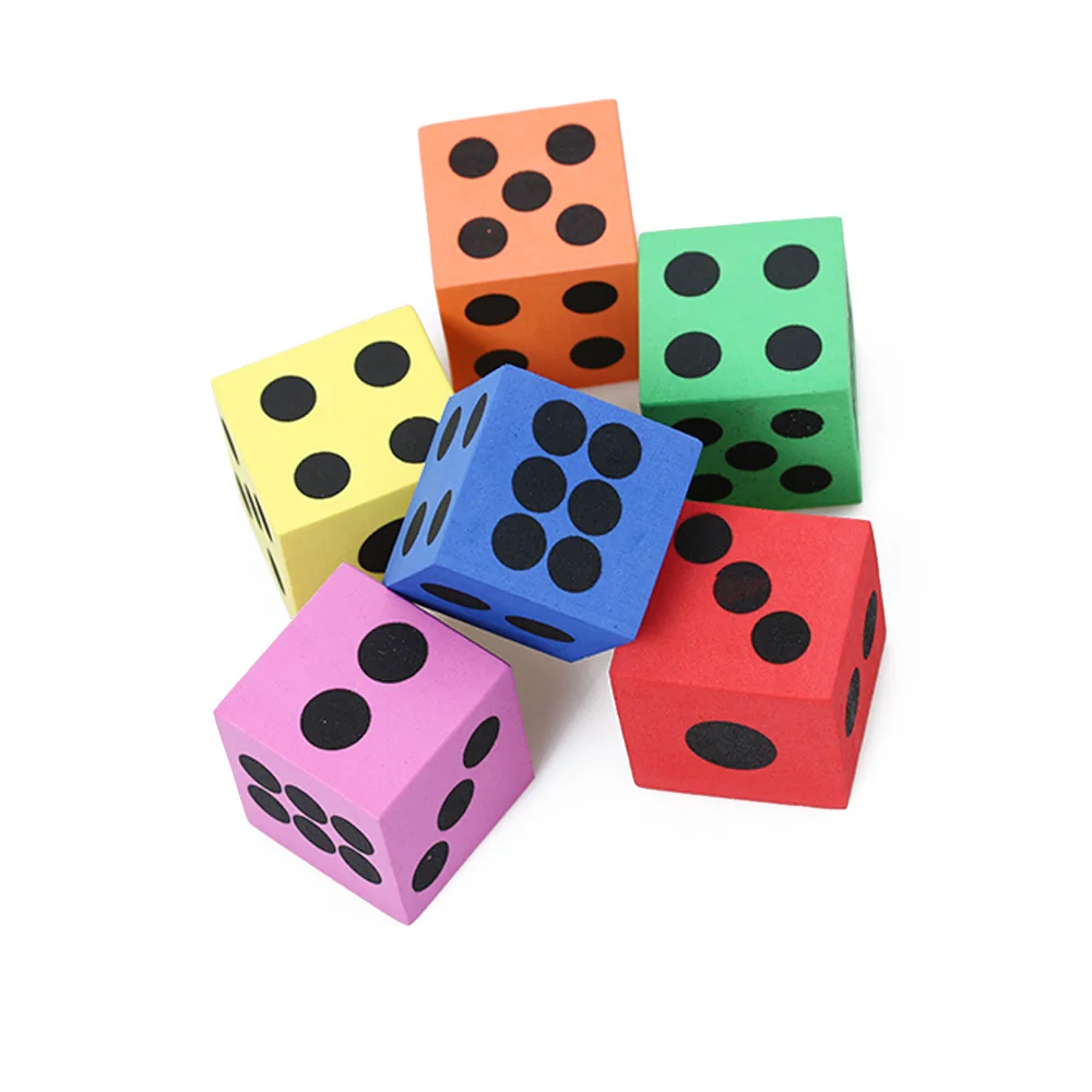 

2Pcs Foam Dot Dice For Children Adult Entertainment Learning Accessory Learning Resources Soft Maths Dice Multicolor Dice