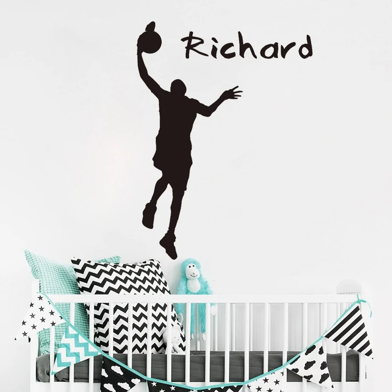 FARLEOPARD-Teens-Boys-Room-Decoration-Custom-Name-Vinyl-Wall-Stickers-Basketball-Player-Silhouette-Sport-Stickers-Boy (3)