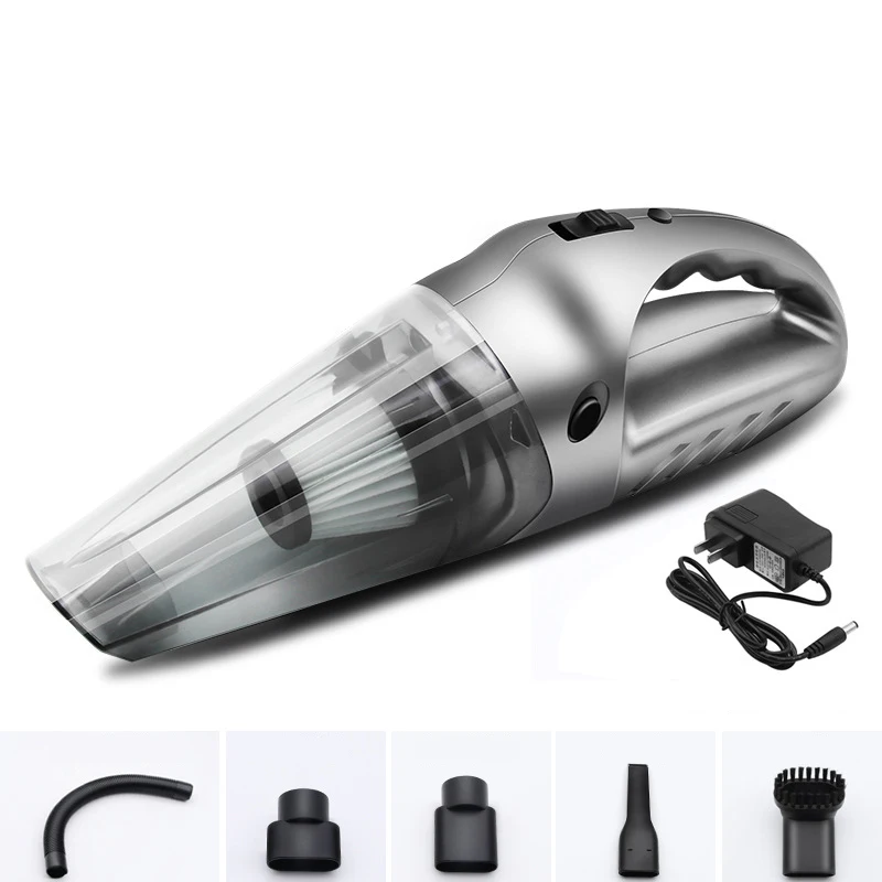 

Car Vacuum Cleaner Wet and Dry Dual Use Rechargeable Wireless Use Washable Filter Easy to Clean 120W Hurricane Suction
