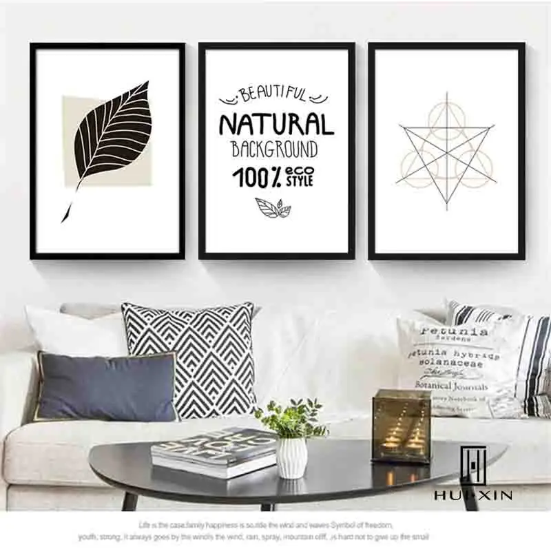 Nordic Geometry Abstract Concise Special Confection Reindeer Leaves Nice Wall paintings Art Canvas Posters for Home Decoration