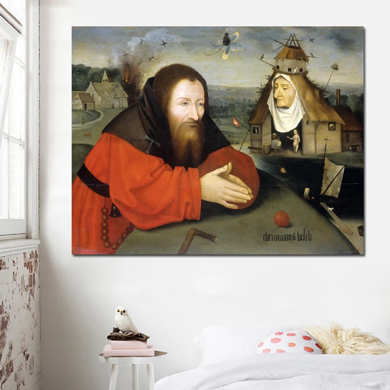 

Delights Hieronymus Bosch Artwork portrait Painting Silk Poster Decor Free Shipping