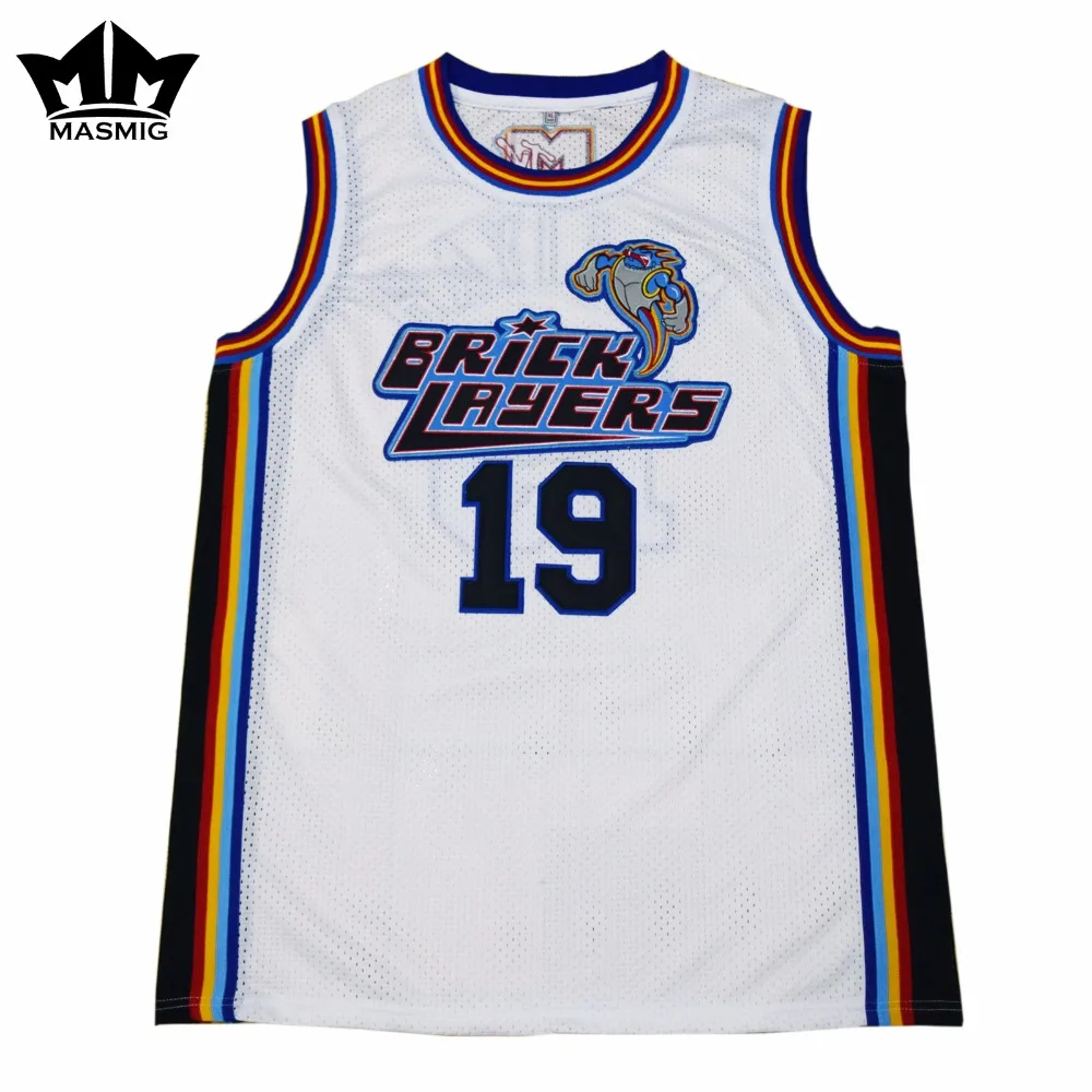 MM MASMIG Aaliyah 19 Bricklayers Basketball Jersey White S 3XLin