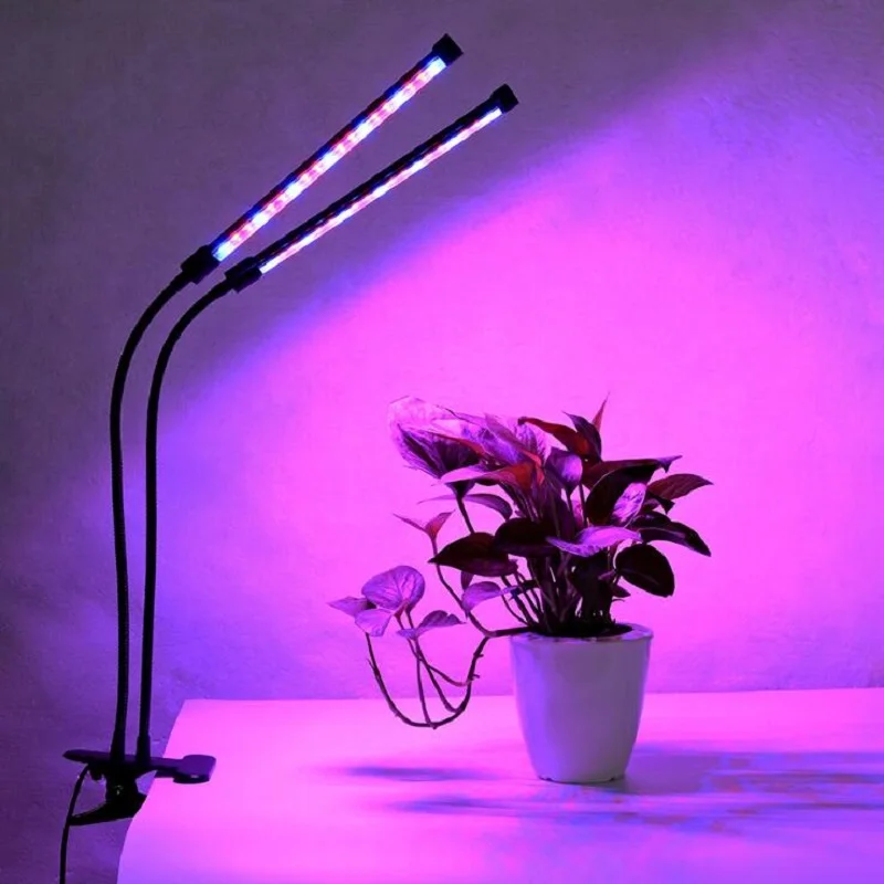 Светодиодный светильник для выращивания растений 10 Вт, 20 Вт, 30 Вт, полный спектр, лампа с функцией синхронизации, с регулируемой яркостью, на 360 градусов, гибкий головной светильник для выращивания растений, лампа